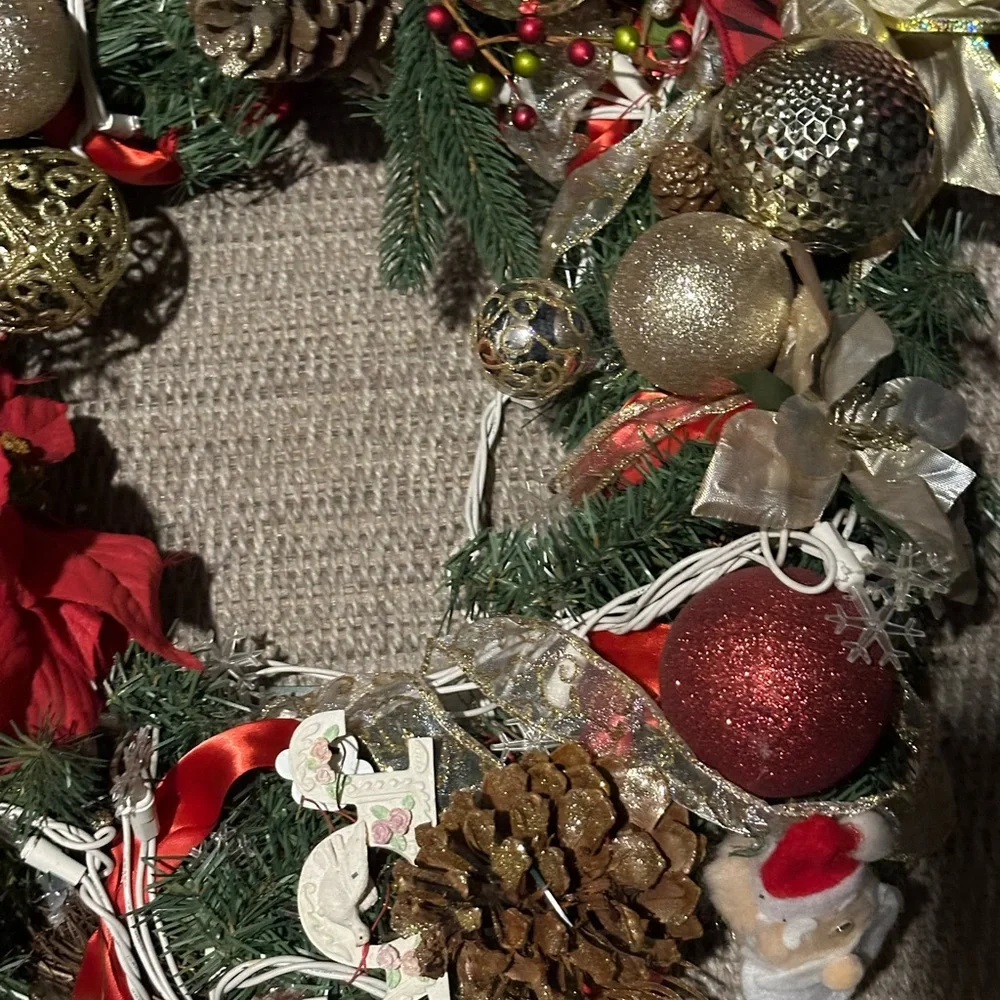 handmade christmas door wreath